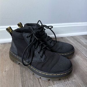 Dr Marten Docs Bonny Lace Up Chukka Canvas Boots Booties Black Size 5 6 UNISEX